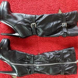 Michael Kors soft leather zip up boots